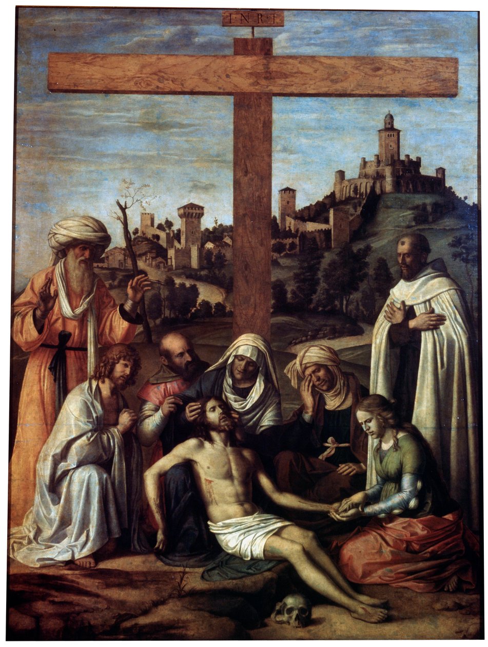 Opłakiwanie Chrystusa z karmelitą, ok. 1510. autorstwa Giovanni Battista Cima da Conegliano