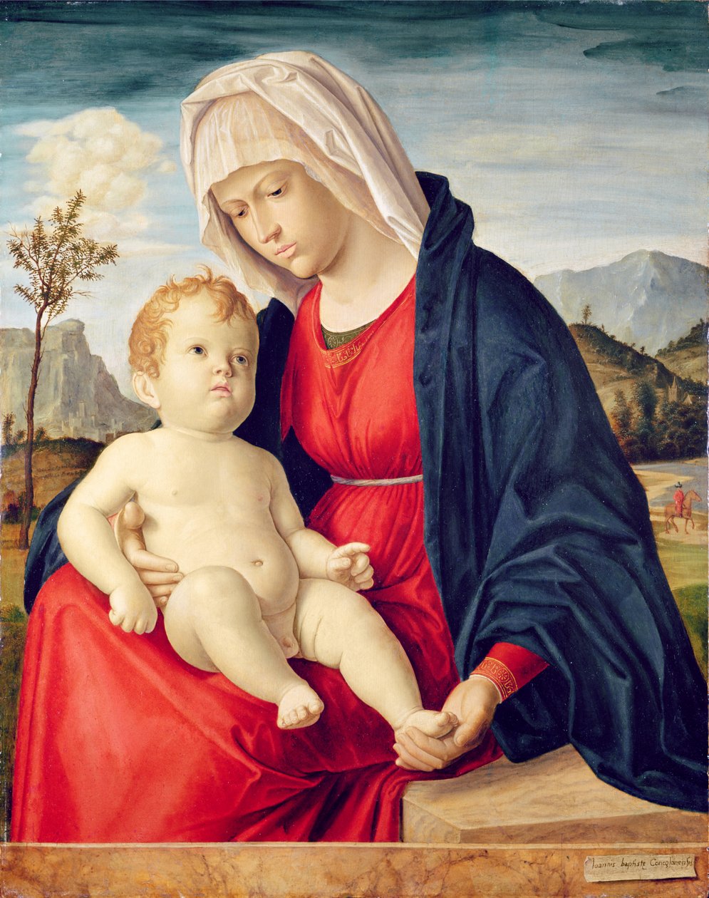Dziewica z Dzieciątkiem (olej na płycie) autorstwa Giovanni Battista Cima da Conegliano