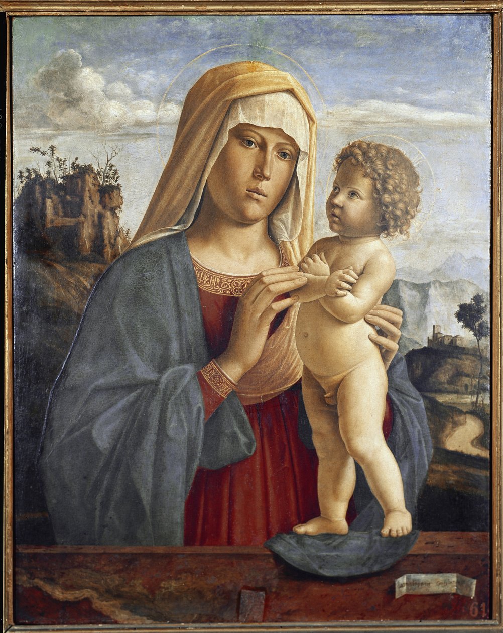 Dziewica z dzieckiem (drewno oleiste) autorstwa Giovanni Battista Cima da Conegliano