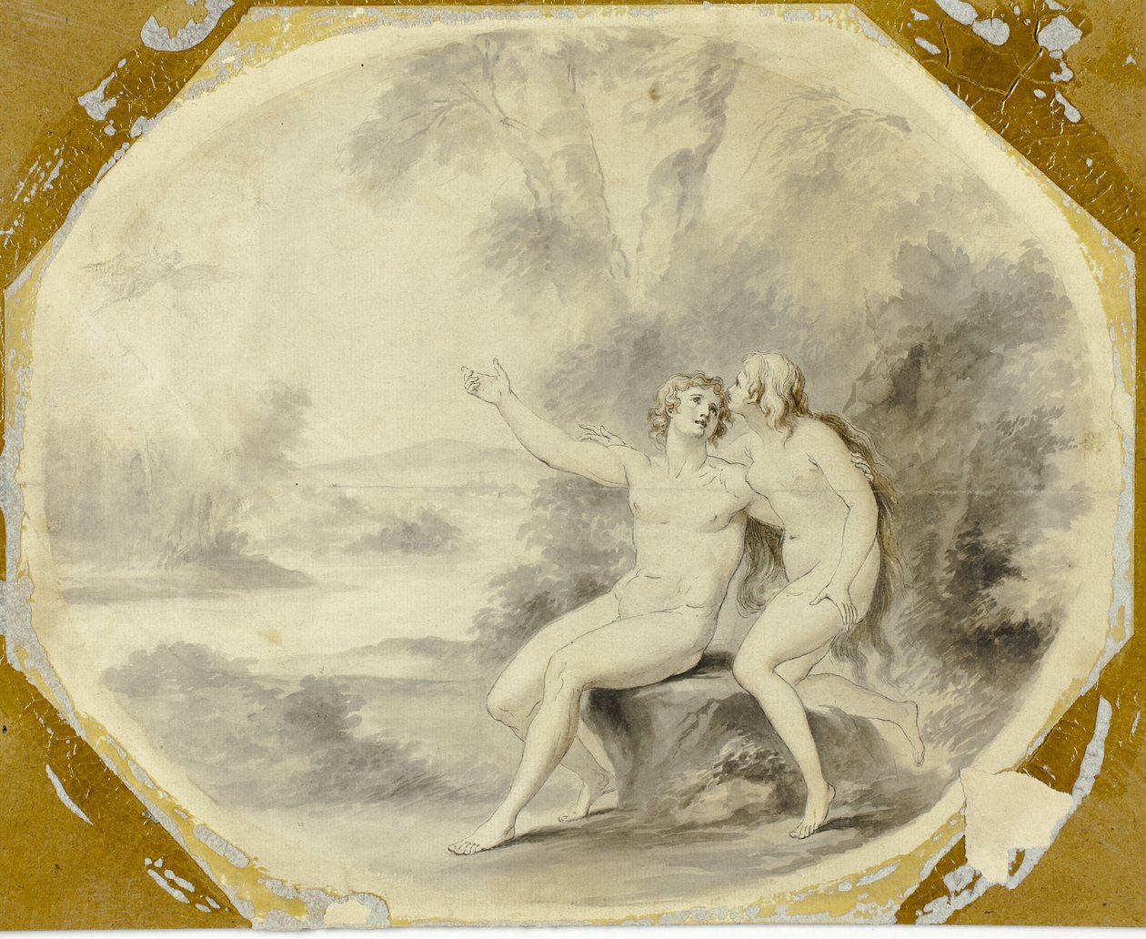 Adam i Ewa w raju autorstwa Giovanni Battista Cipriani
