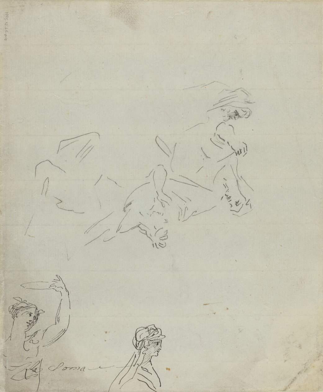 Badania figur [verso] autorstwa Giovanni Battista Cipriani