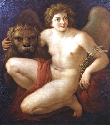 Pokój, trzymając głowę lwa autorstwa Giovanni Battista Cipriani