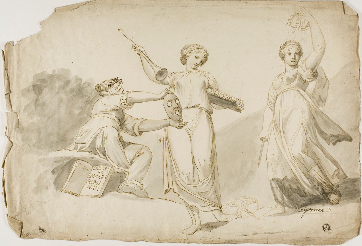Thalia, Clio i Melpomene autorstwa Giovanni Battista Cipriani