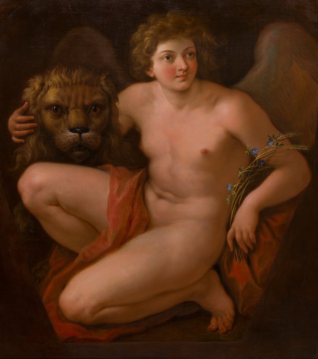 Drugi z pary obrazów alegorycznych: Pokój i obfitość, ok. 1747-85 (olej na płótnie) autorstwa Giovanni Battista Cipriani