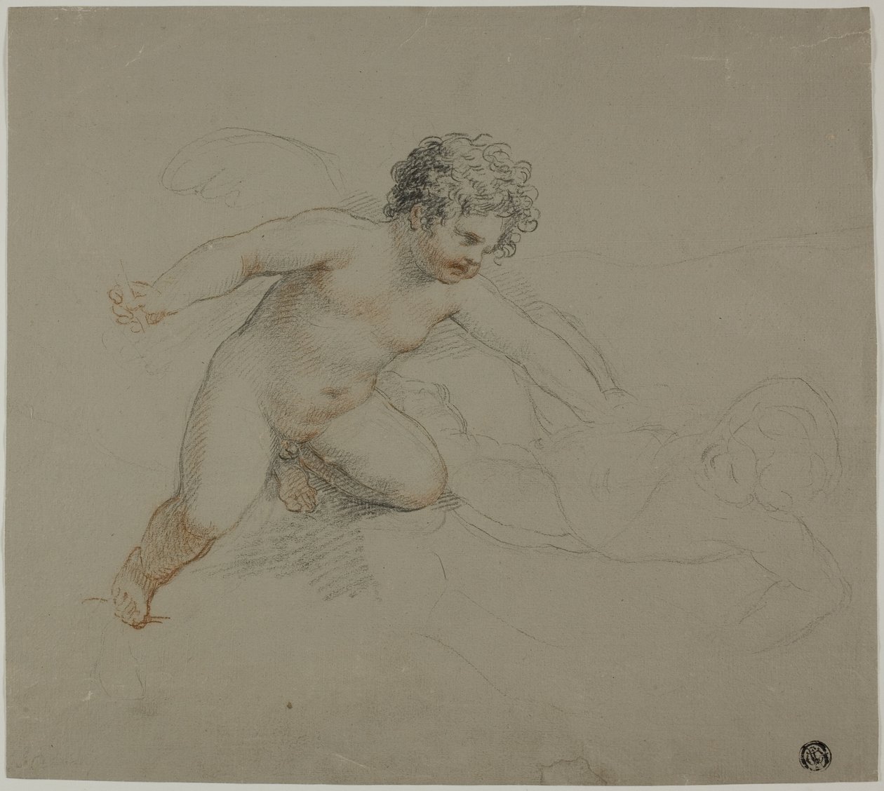 Walka dwóch puttów autorstwa Giovanni Battista Cipriani