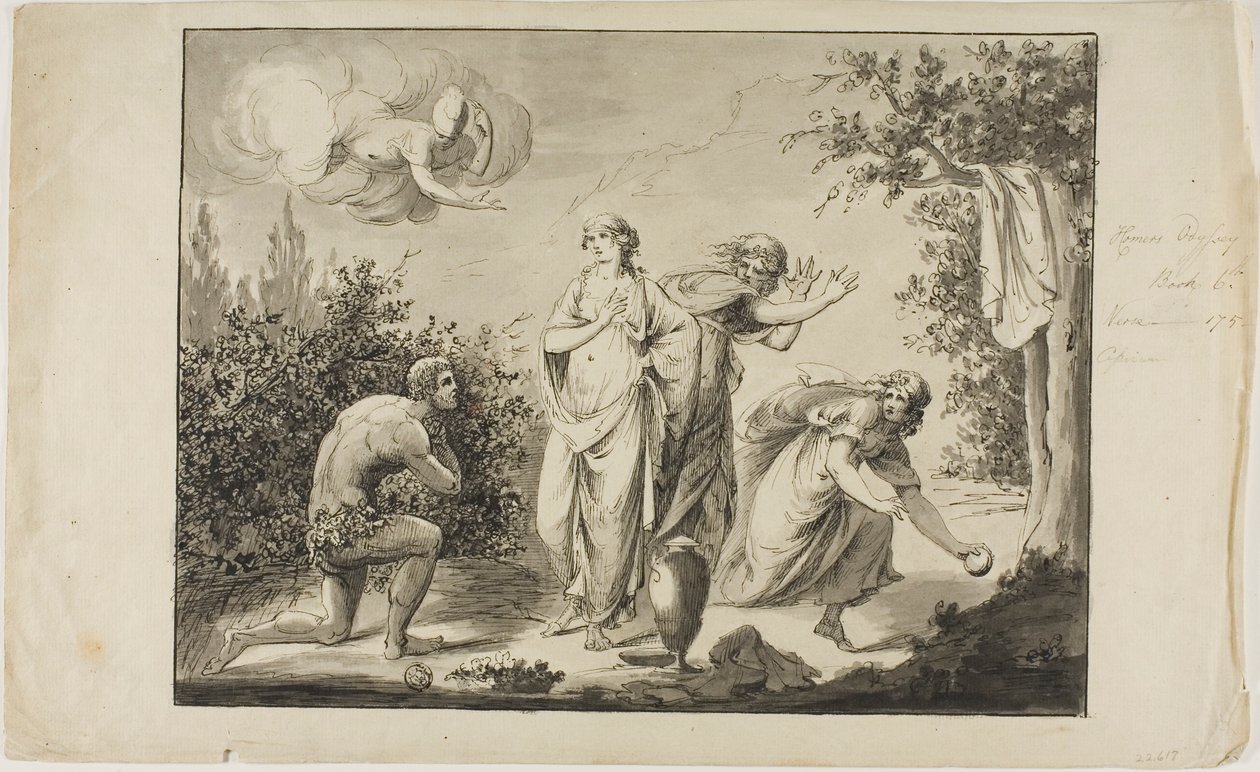 Ulisses i Nausicaa autorstwa Giovanni Battista Cipriani
