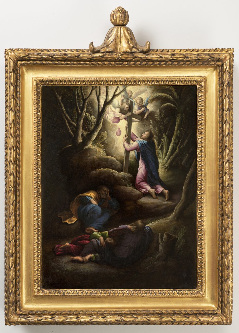 Agonia w ogrodzie, ok. 1595 (olej na miedzi) autorstwa Giovanni Battista Cremonini
