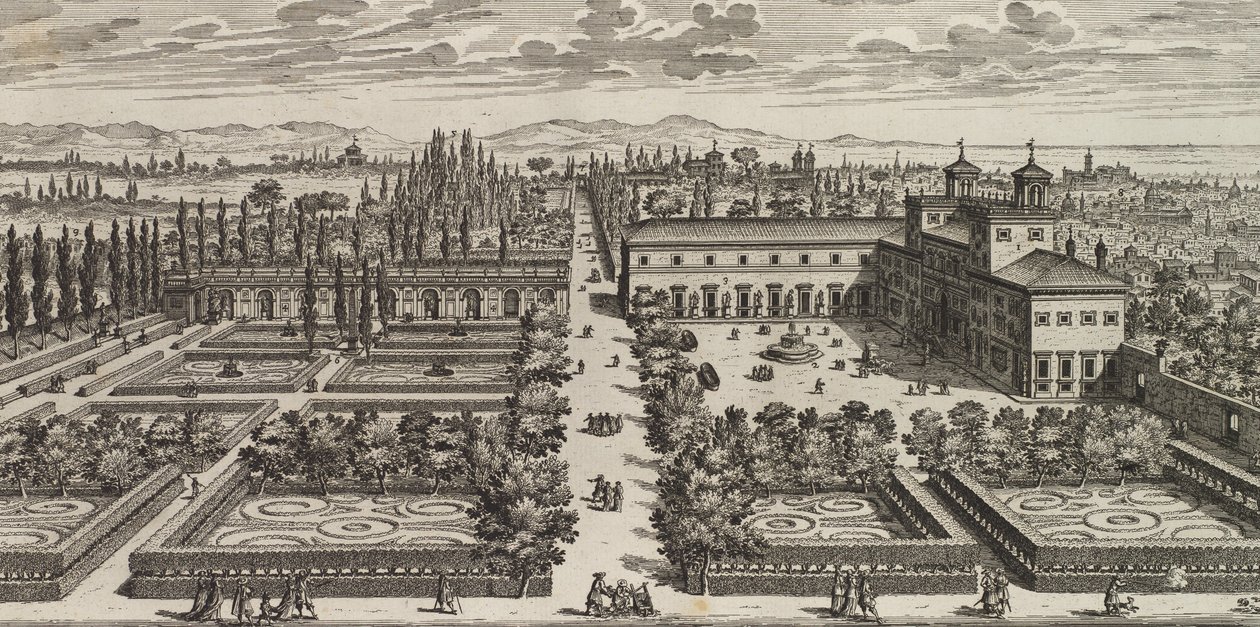 Widok Willi Medici, po 1677 r. autorstwa Giovanni Battista Falda