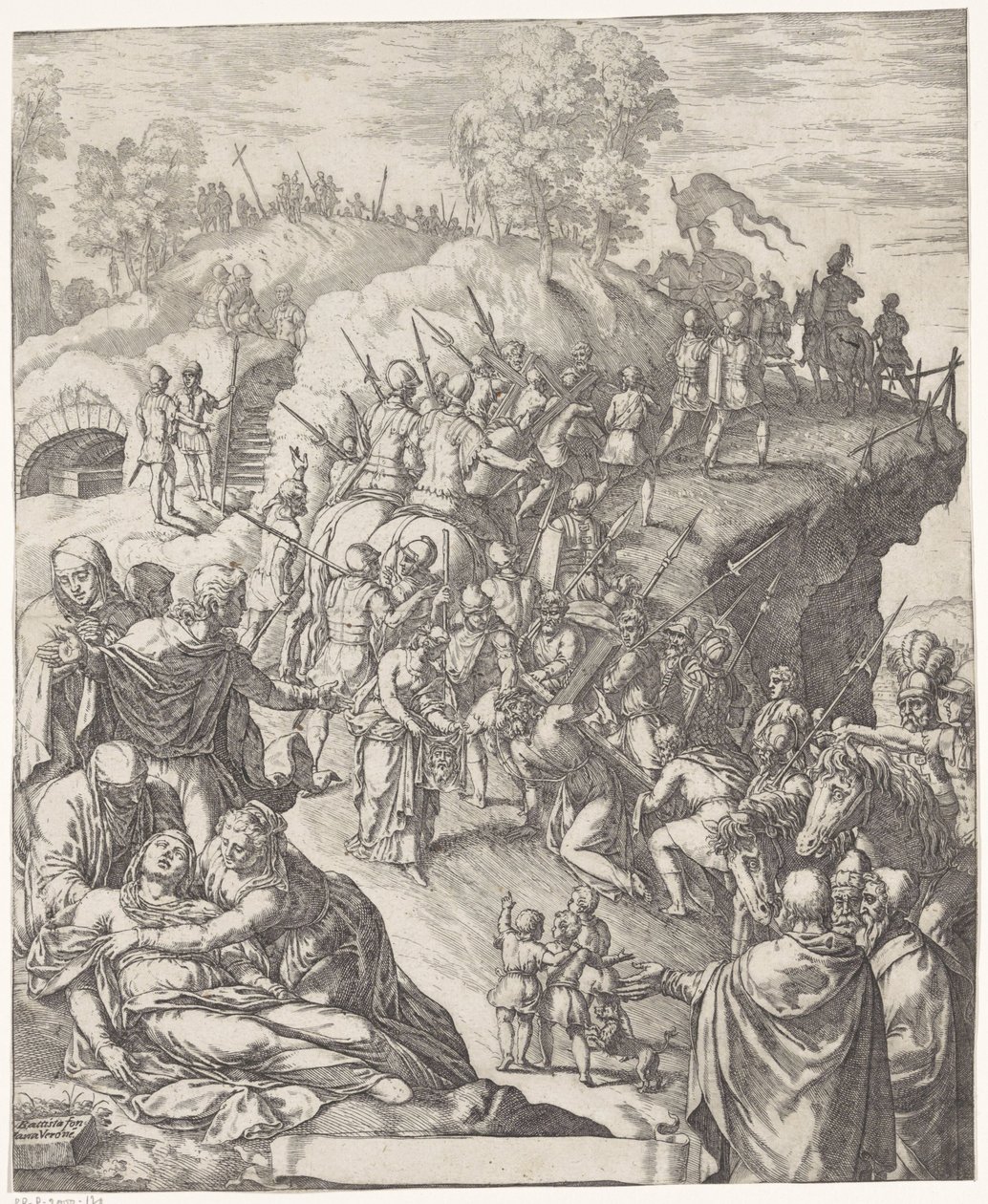 Niesienie krzyża autorstwa Giovanni Battista Fontana