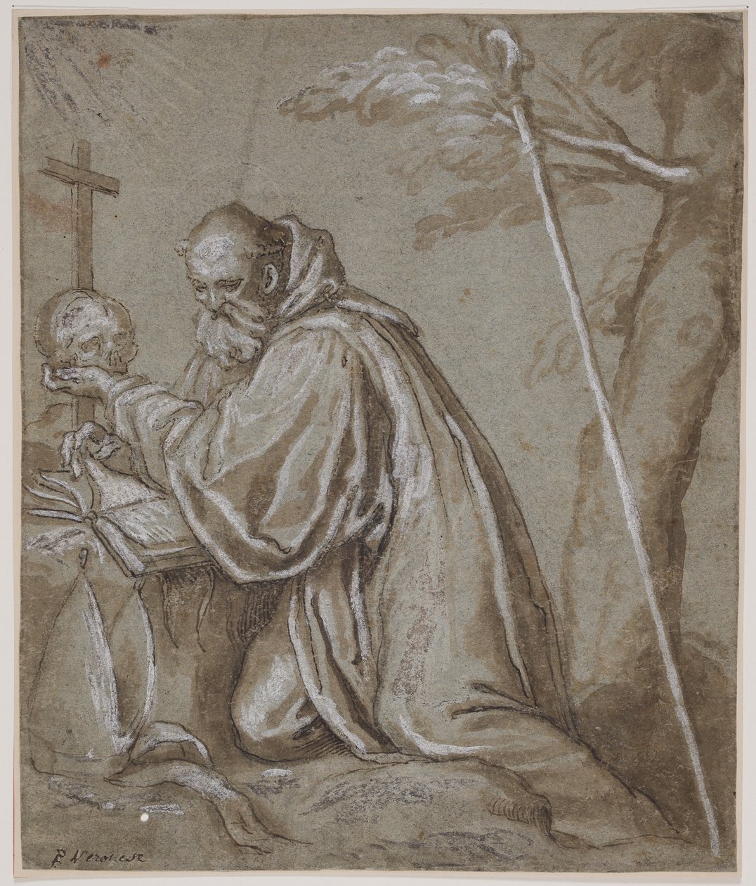 Św. Bernard w pokucie autorstwa Giovanni Battista Fontana