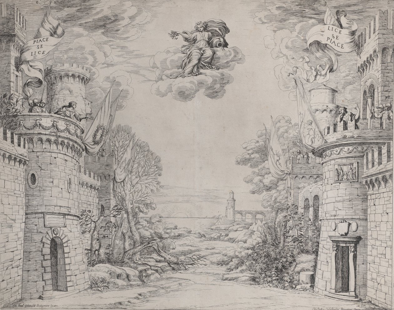 Scena z Triompho della Pieta, 1640-69. autorstwa Giovanni Battista Galestruzzi