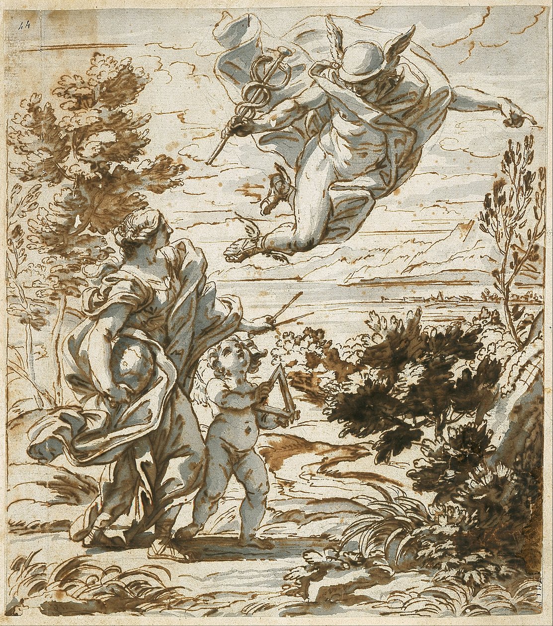 Mercury Leading Geography autorstwa Giovanni Battista Gaulli