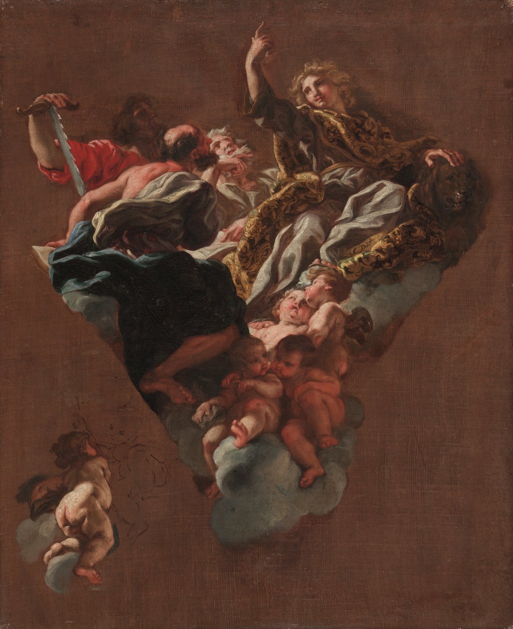 Szkic do „Czterech proroków Izraela” (dla Il Gesù, Rzym) autorstwa Giovanni Battista Gaulli