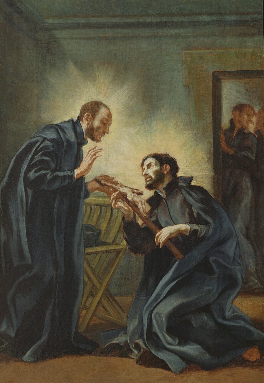 Św. Ignacy Loyola wysyłający św. Franciszka Ksawerego do Indii autorstwa Giovanni Battista Gaulli