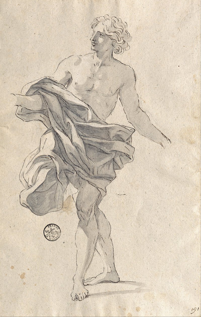 Studium tańczącego młodzieńca autorstwa Giovanni Battista Gaulli