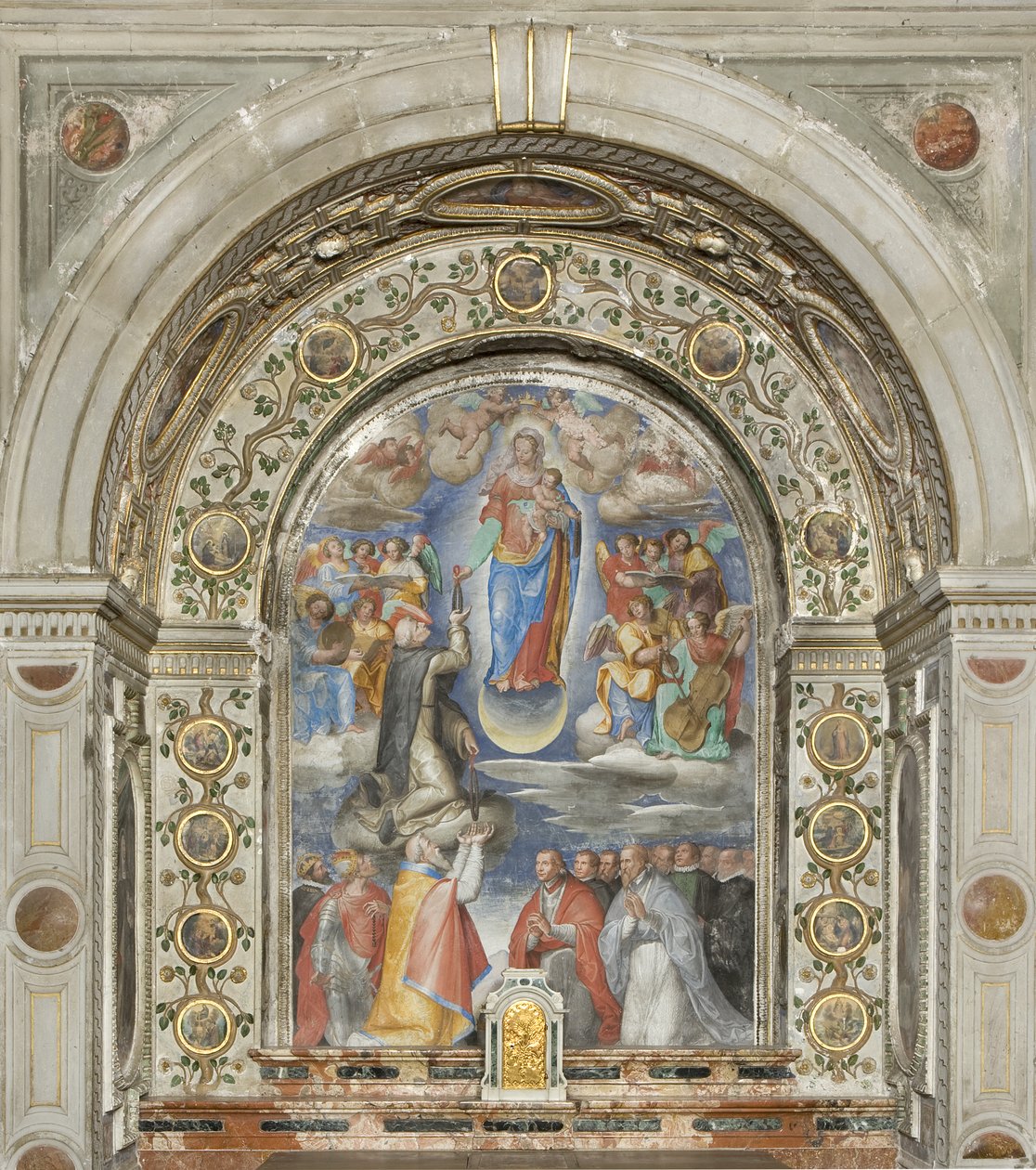 Matka Boża Różańcowa, ok. 1615 autorstwa Giovanni Battista Maganza