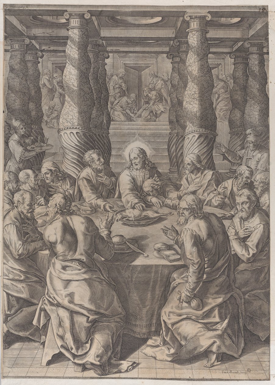 Ostatnia Wieczerza, ok. godz. 1580. autorstwa Giovanni Battista Mazza