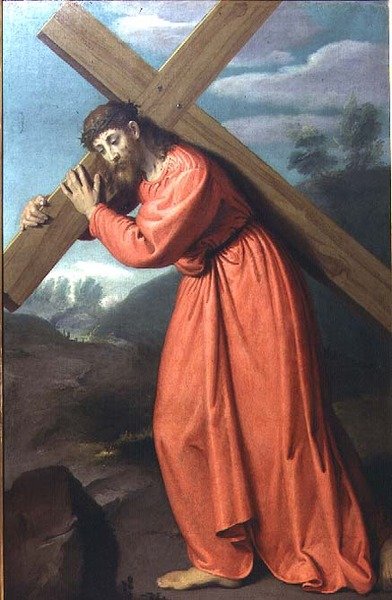 Chrystus niosący krzyż, ok.1565 autorstwa Giovanni Battista Moroni
