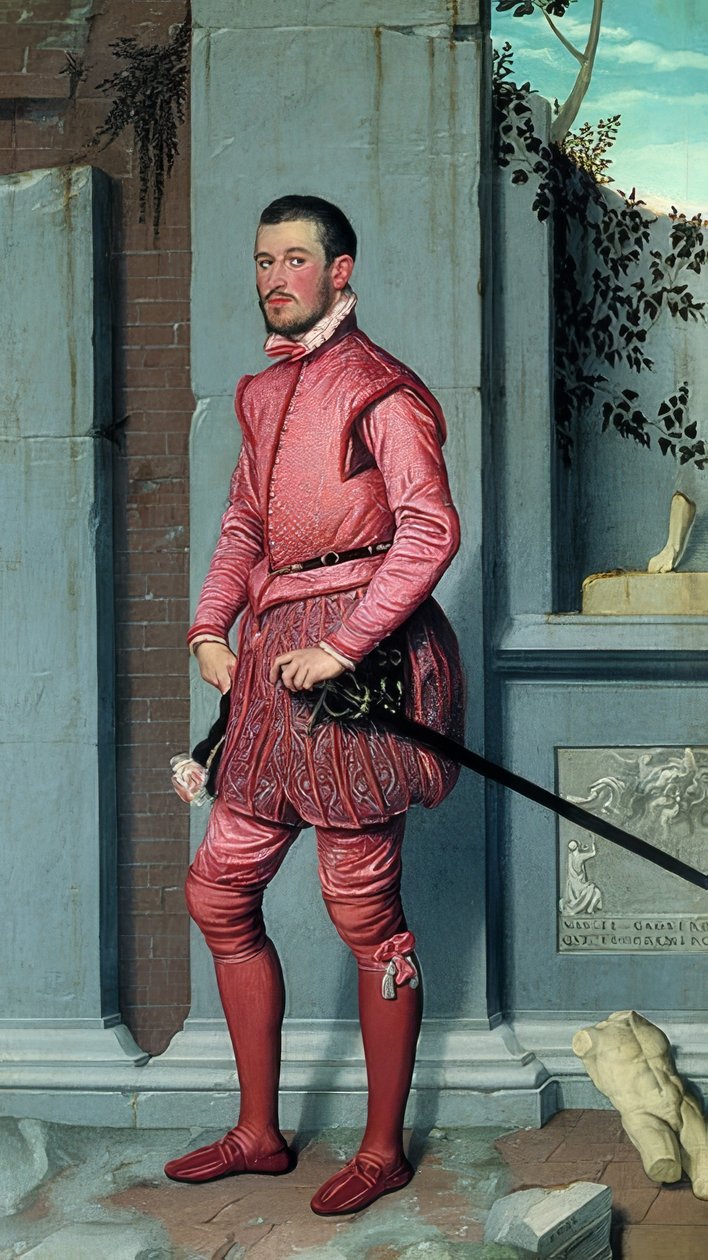 Gian Gerolamo Grumelli. Um 1560 autorstwa Giovanni Battista Moroni