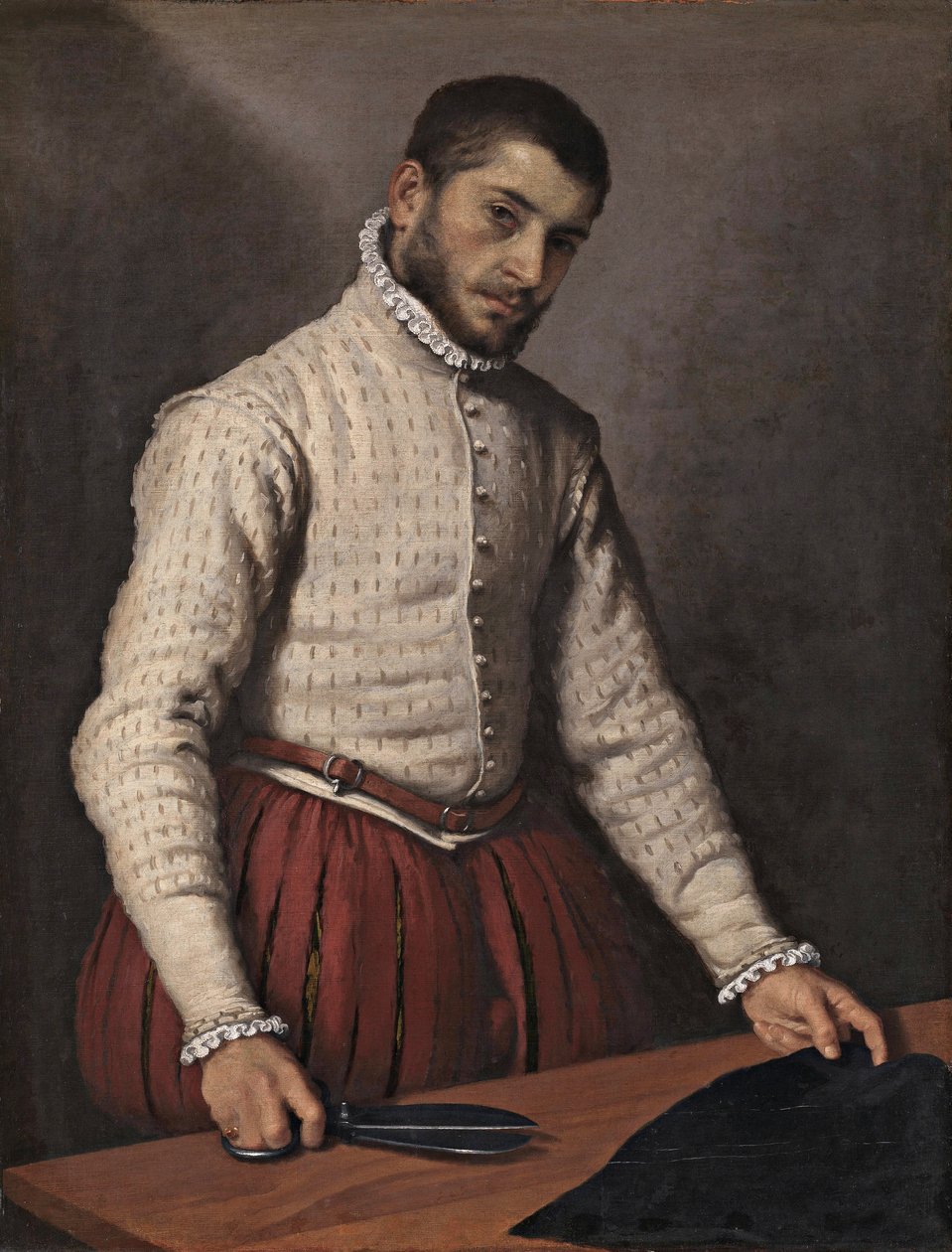 Nożyce do cięcia ubrań autorstwa Giovanni Battista Moroni