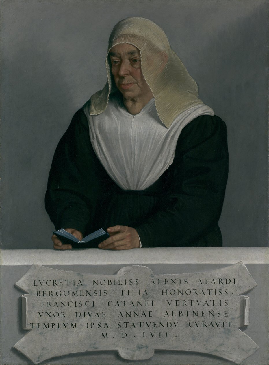 Lukrecja Agliardi Vertova 1490-1558, 1557. autorstwa Giovanni Battista Moroni