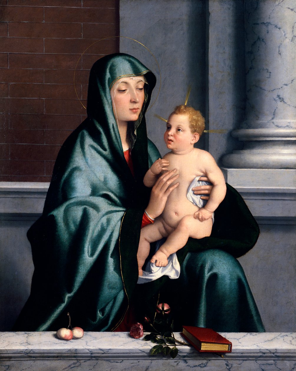 Madonna z Dzieciątkiem – Giovanni Battista Moroni (około 1525-1578) autorstwa Giovanni Battista Moroni