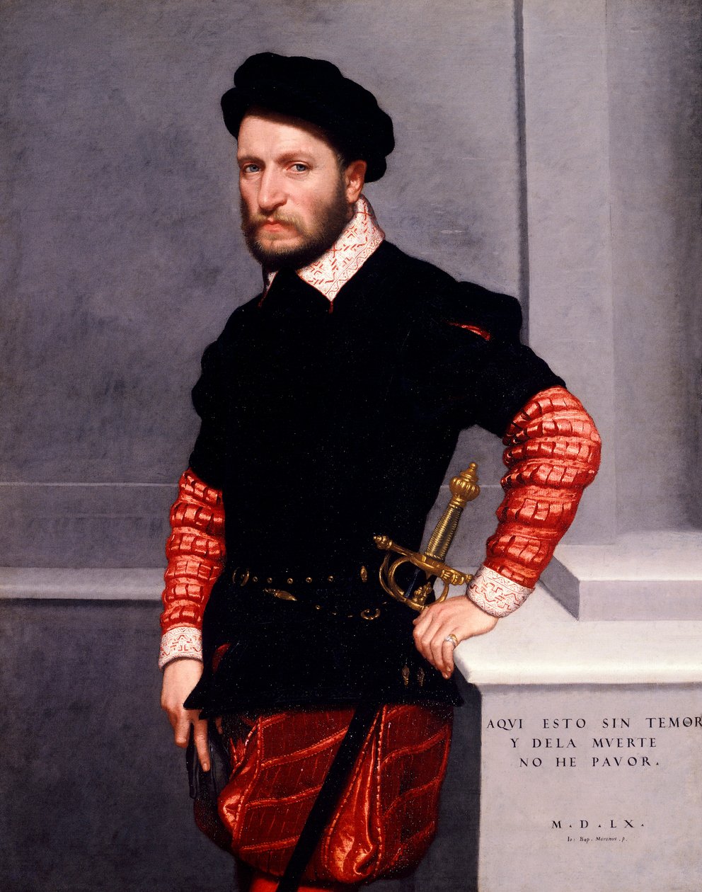 Portret księcia Albuquerque Don Gabriela de la Cueva y Giron – Giovanni Battista Moroni (ok. 1525-1578), olej na płótnie autorstwa Giovanni Battista Moroni