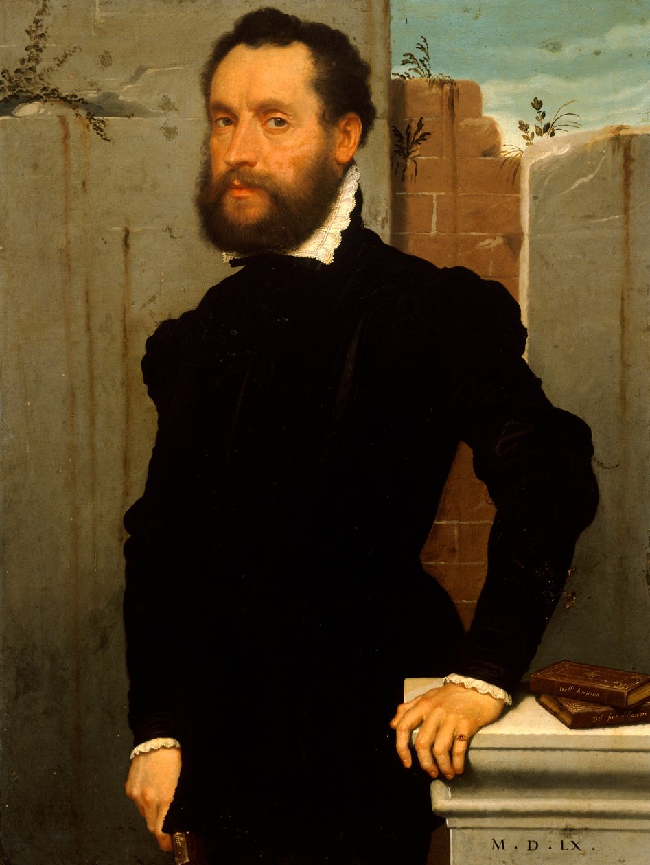 Portret dżentelmena (olej na płótnie) autorstwa Giovanni Battista Moroni