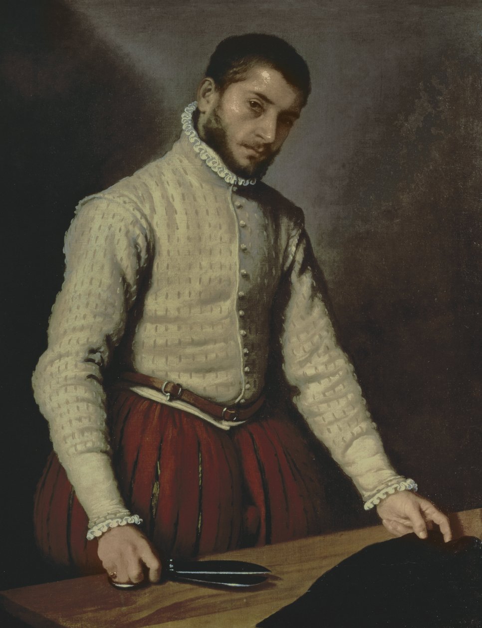 Portret mężczyzny (krawiec) ok. 1570 (olej na płótnie) autorstwa Giovanni Battista Moroni