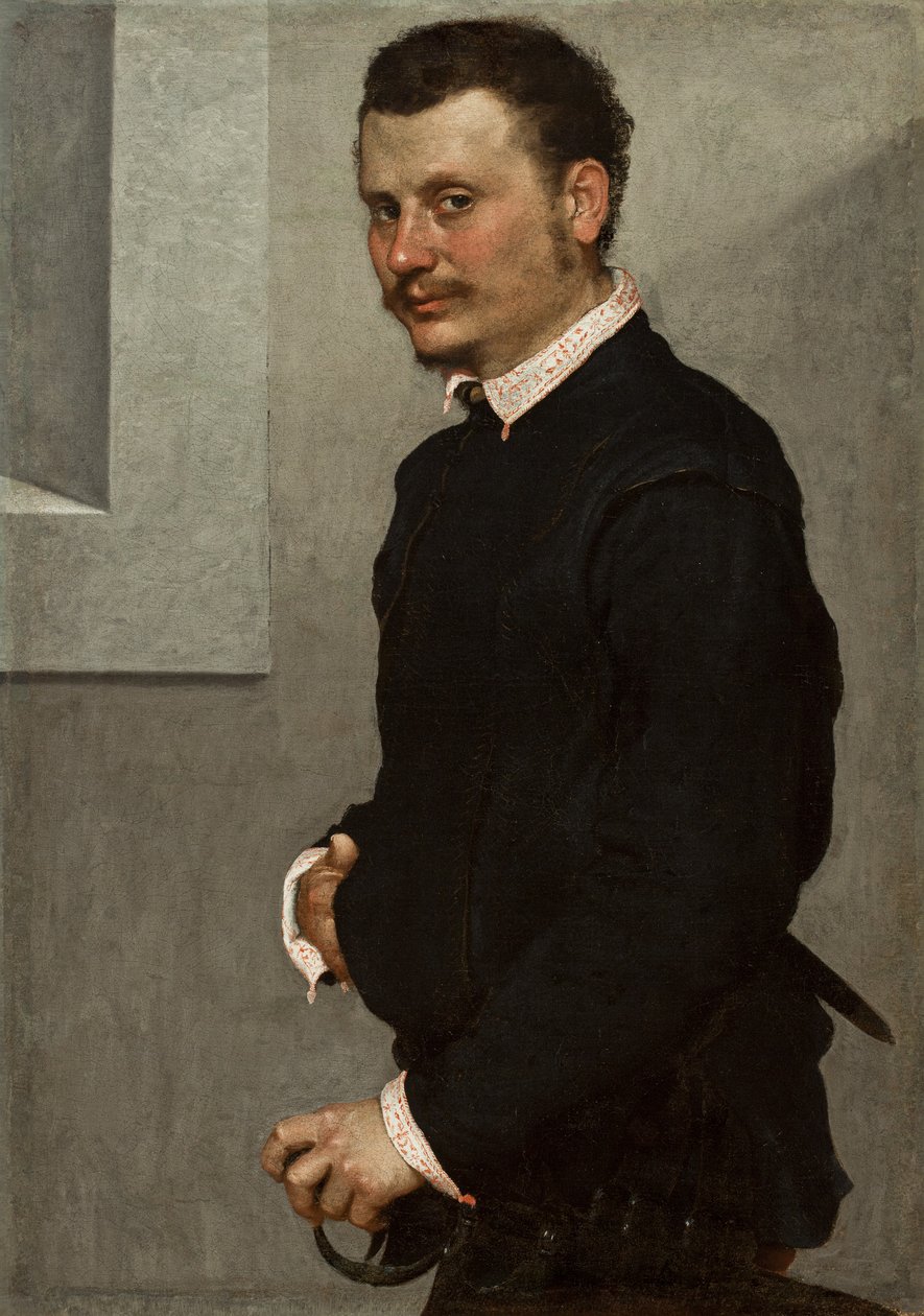 Portret mężczyzny, ok. 1520-24 autorstwa Giovanni Battista Moroni