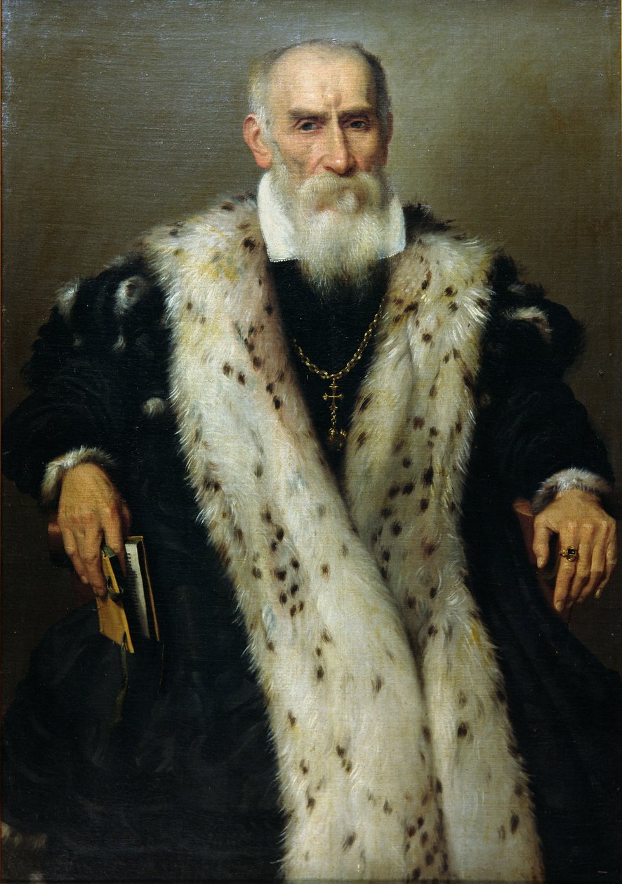 Portret mężczyzny, prawdopodobnie Gian Gerolamo Albani (ur. 1509), Generale Collaterale Republiki Weneckiej, w mundurze oficera pomocniczych oddziałów terytorialnych autorstwa Giovanni Battista Moroni