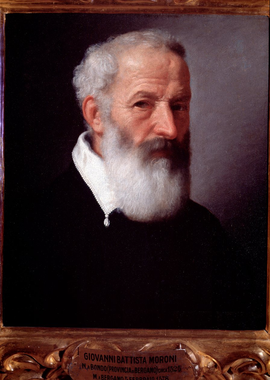 Portret starca - olej na płótnie autorstwa Giovanni Battista Moroni