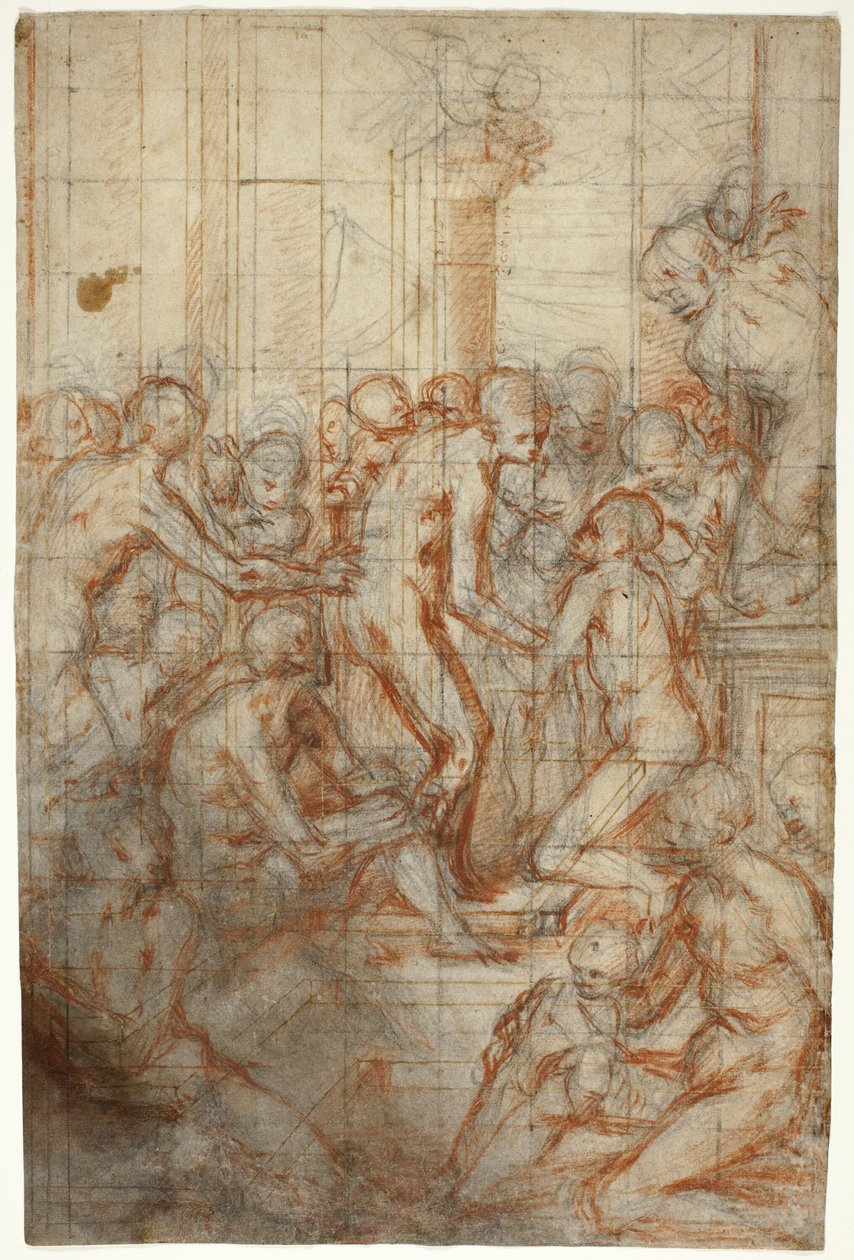 Studium dla oczyszczenia Dziewicy autorstwa Giovanni Battista Naldini