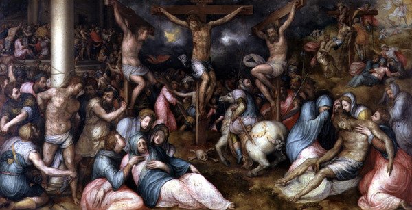 Pasja, z Salone delle Capriate (Sala Kratownic) (panel) autorstwa Giovanni Battista Naldini