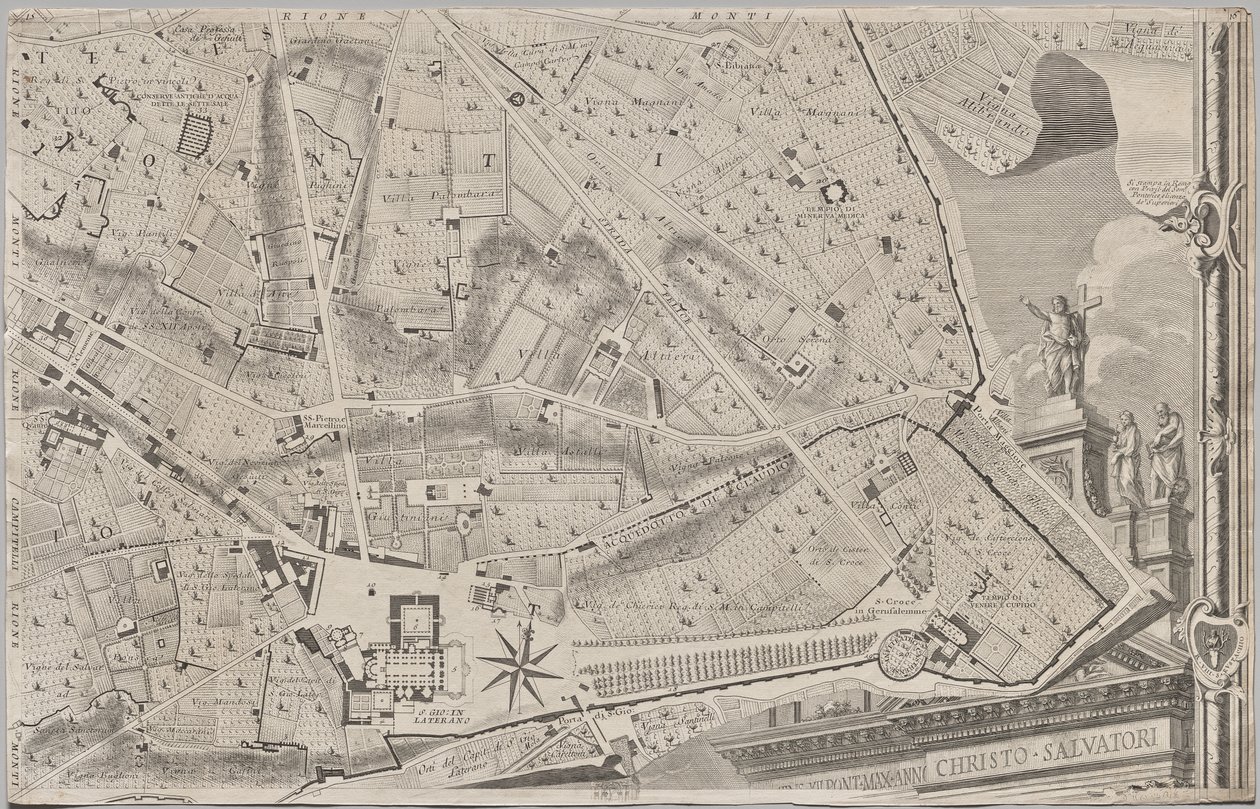 Nowa mapa Rzymu ujawniona przez Giambattistę Nolliego w roku MDCCXLVII, znana jako La Pianta Grande di Roma autorstwa Giovanni Battista Nolli
