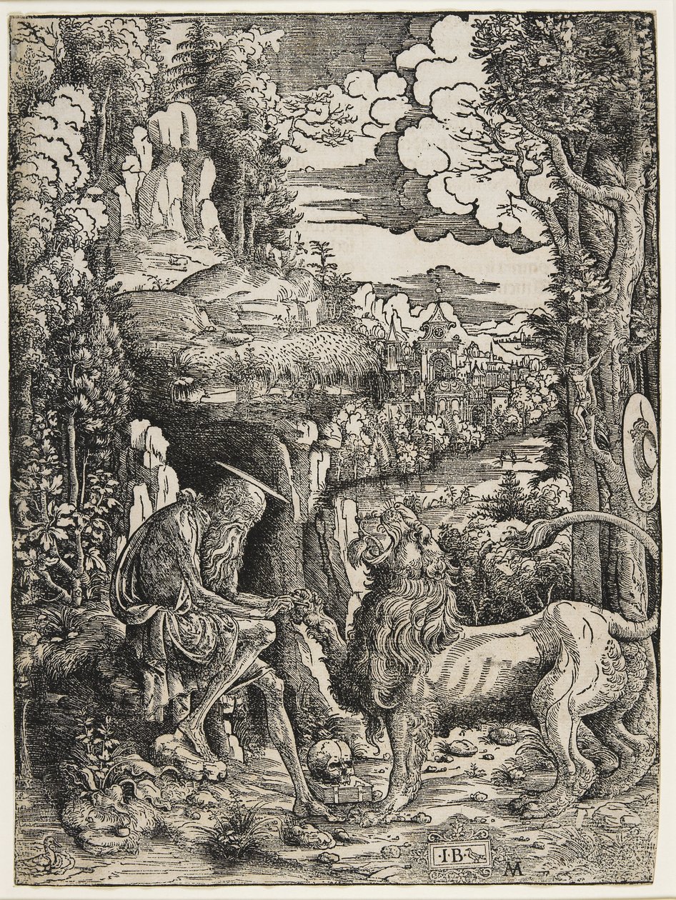 Święty Hieronim i Lew, ok. 1509 autorstwa Giovanni Battista Palumba