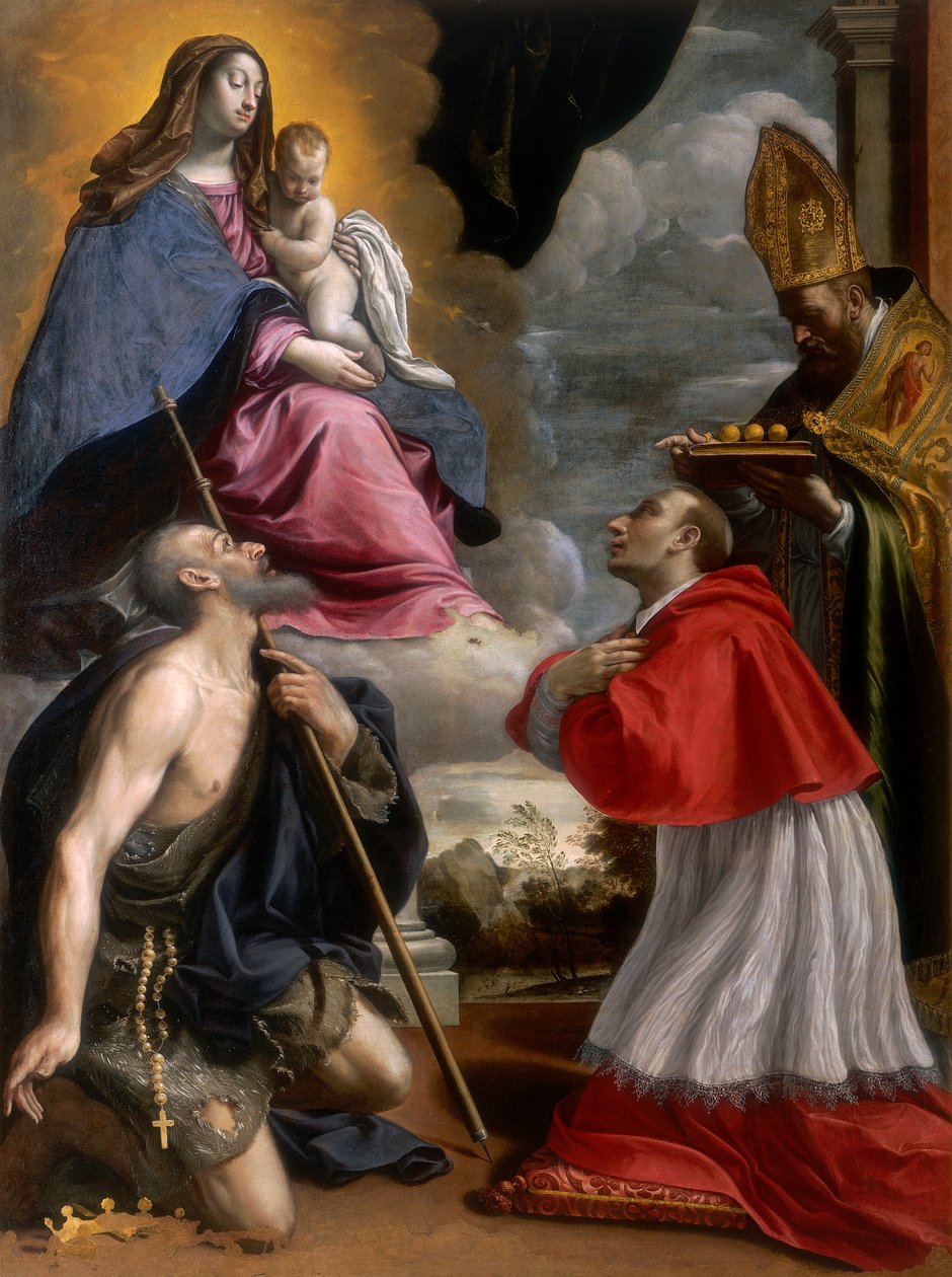 Madonna z Dzieciątkiem i świętymi autorstwa Giovanni Battista Pesari