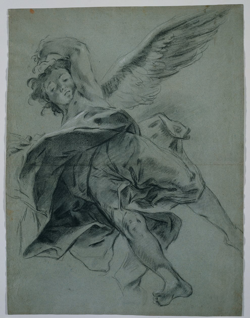 A Flying Angel recto, Studia nad rękami grającymi na instrumentach wers, 1723-1727. autorstwa Giovanni Battista Piazzetta