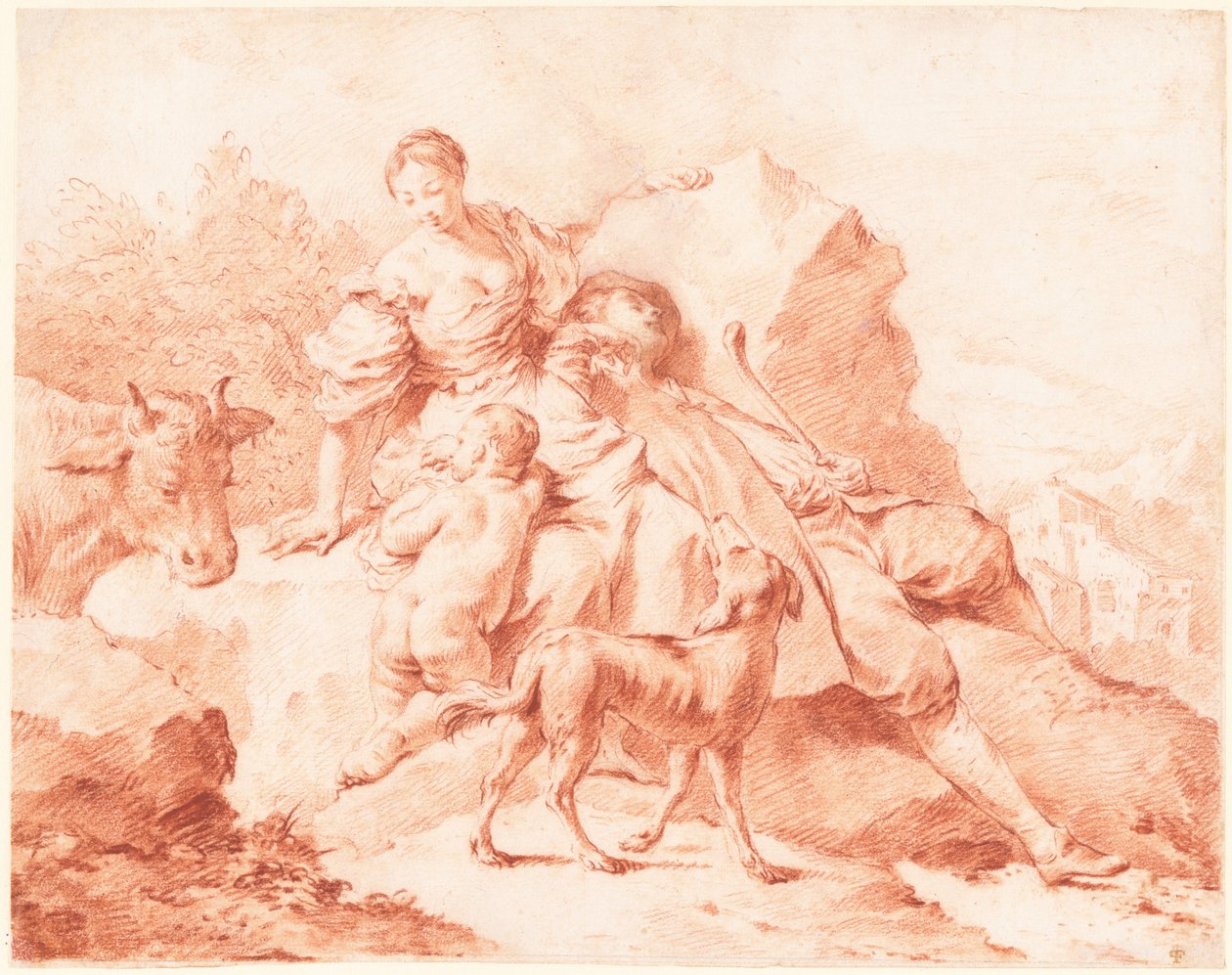 Rodzina pasterska odpoczywa autorstwa Giovanni Battista Piazzetta