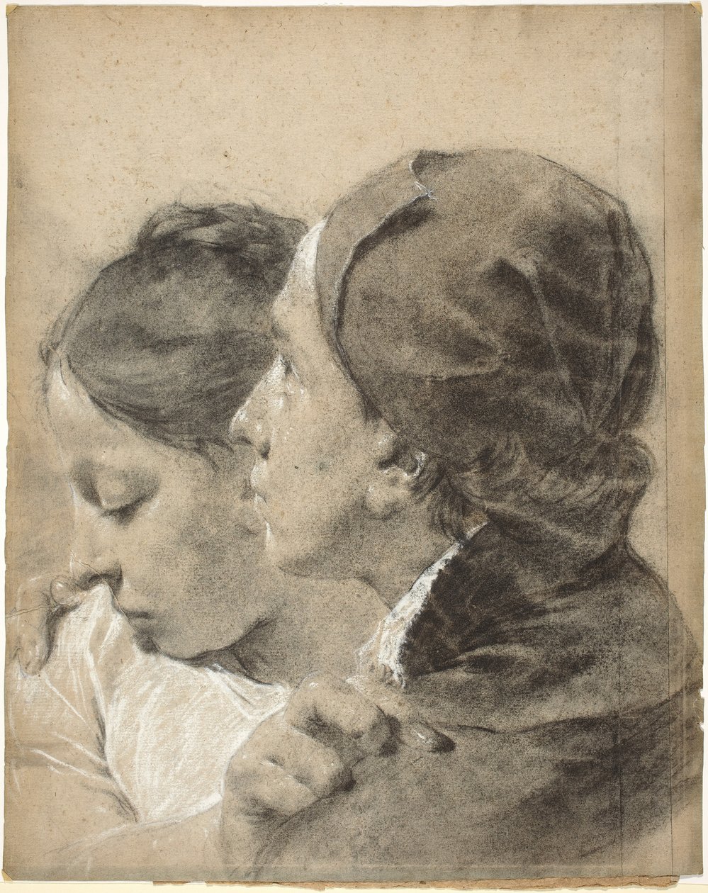 Młody mężczyzna obejmujący dziewczynę autorstwa Giovanni Battista Piazzetta