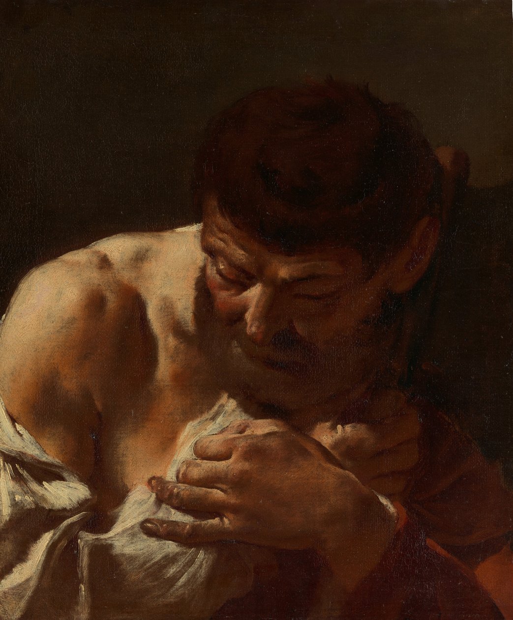 Popiersie mężczyzny Saint Matthias, ca. 1715-20. autorstwa Giovanni Battista Piazzetta