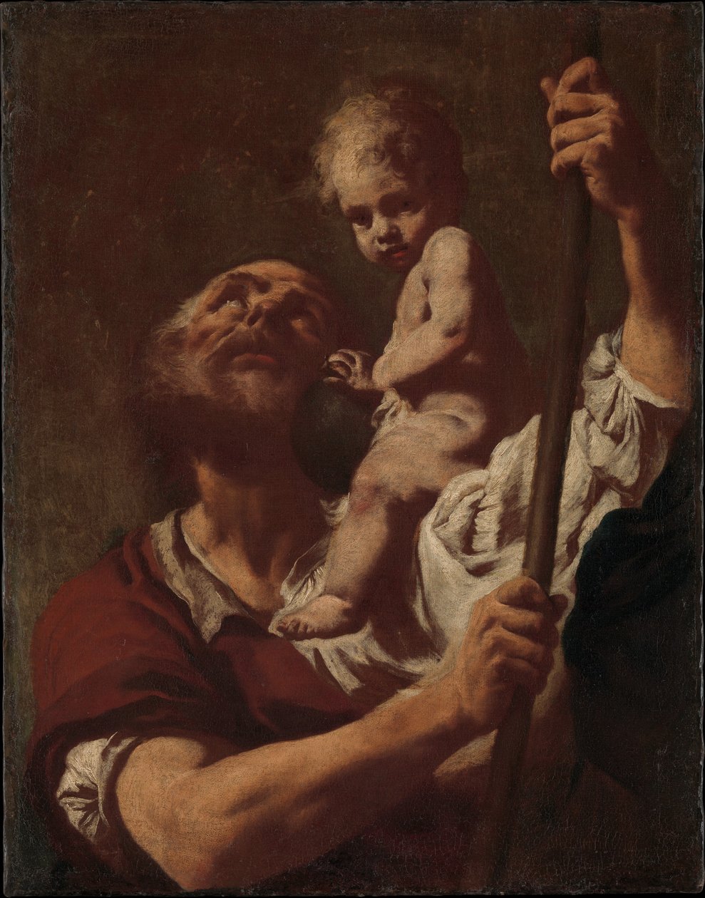 Święty Krzysztof niosący Dzieciątko Jezus autorstwa Giovanni Battista Piazzetta