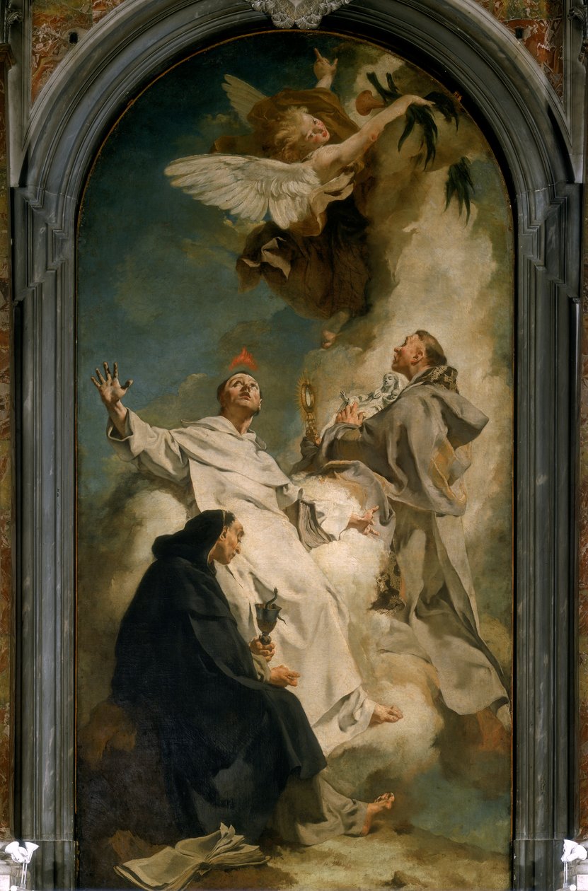 Święci Vincent Ferrer, Hiacynt i Ludovic Bertrando autorstwa Giovanni Battista Piazzetta