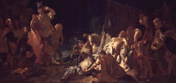 Śmierć Dariusza autorstwa Giovanni Battista Piazzetta