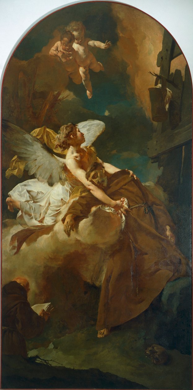 Ekstaza św. Franciszka – Giovanni Battista Piazzetta (1682-1754). autorstwa Giovanni Battista Piazzetta