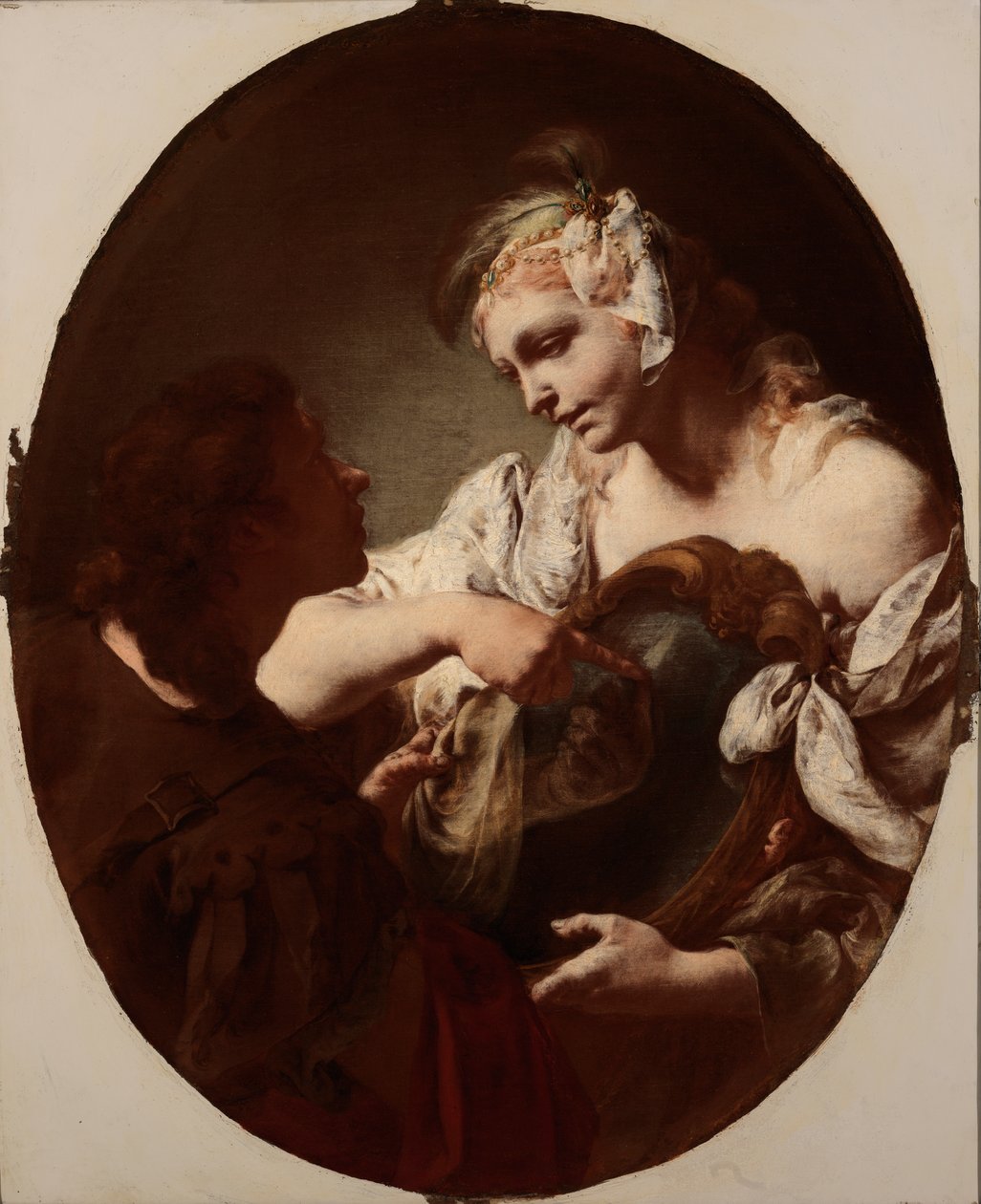 Magiczne Lustro, początek XVIII wieku autorstwa Giovanni Battista Piazzetta