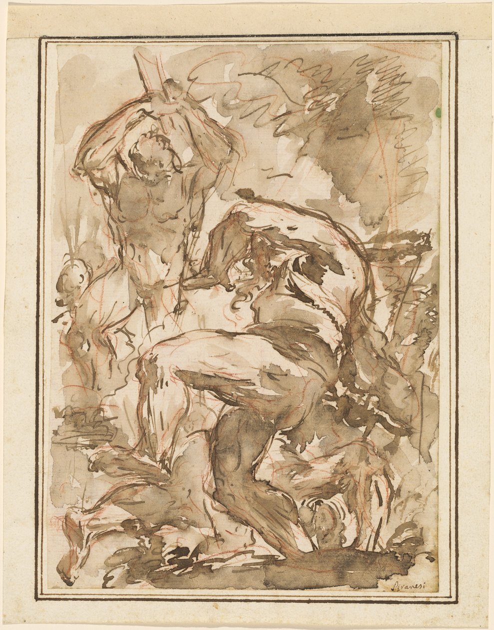 Bitwa nagich mężczyzn autorstwa Giovanni Battista Piranesi