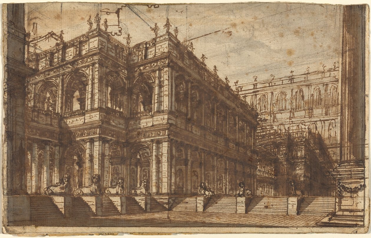 Starożytne Forum z Porticos autorstwa Giovanni Battista Piranesi