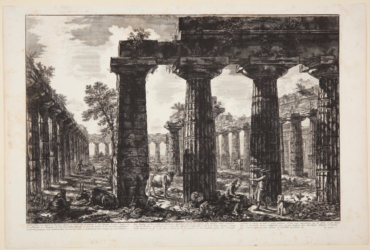 Inny widok fasady pronaosu narysowanej i opisanej na tablicy V [...] autorstwa Giovanni Battista Piranesi