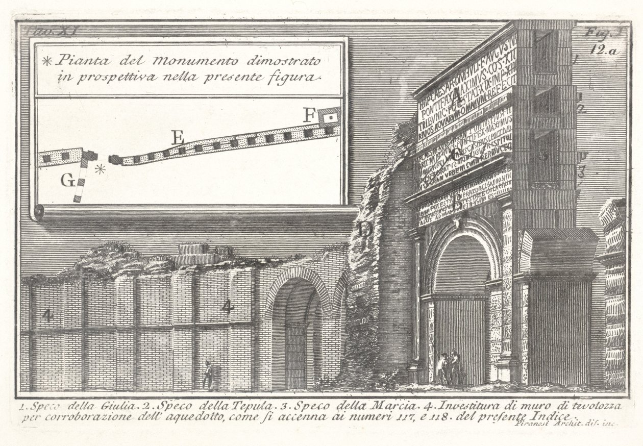 Akwedukt Acqua Giulia, Speco della Giulia autorstwa Giovanni Battista Piranesi